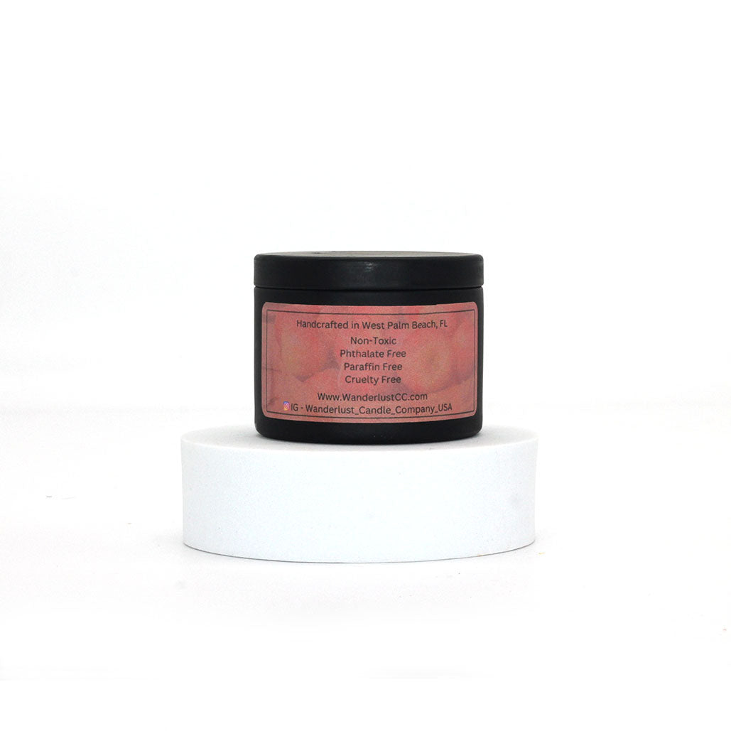 Apple Harvest scented Candle, 4oz tin, soy candle, back