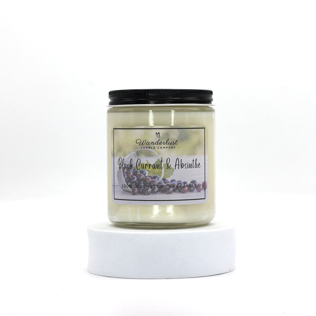 8oz soy candle, scented candle jar front