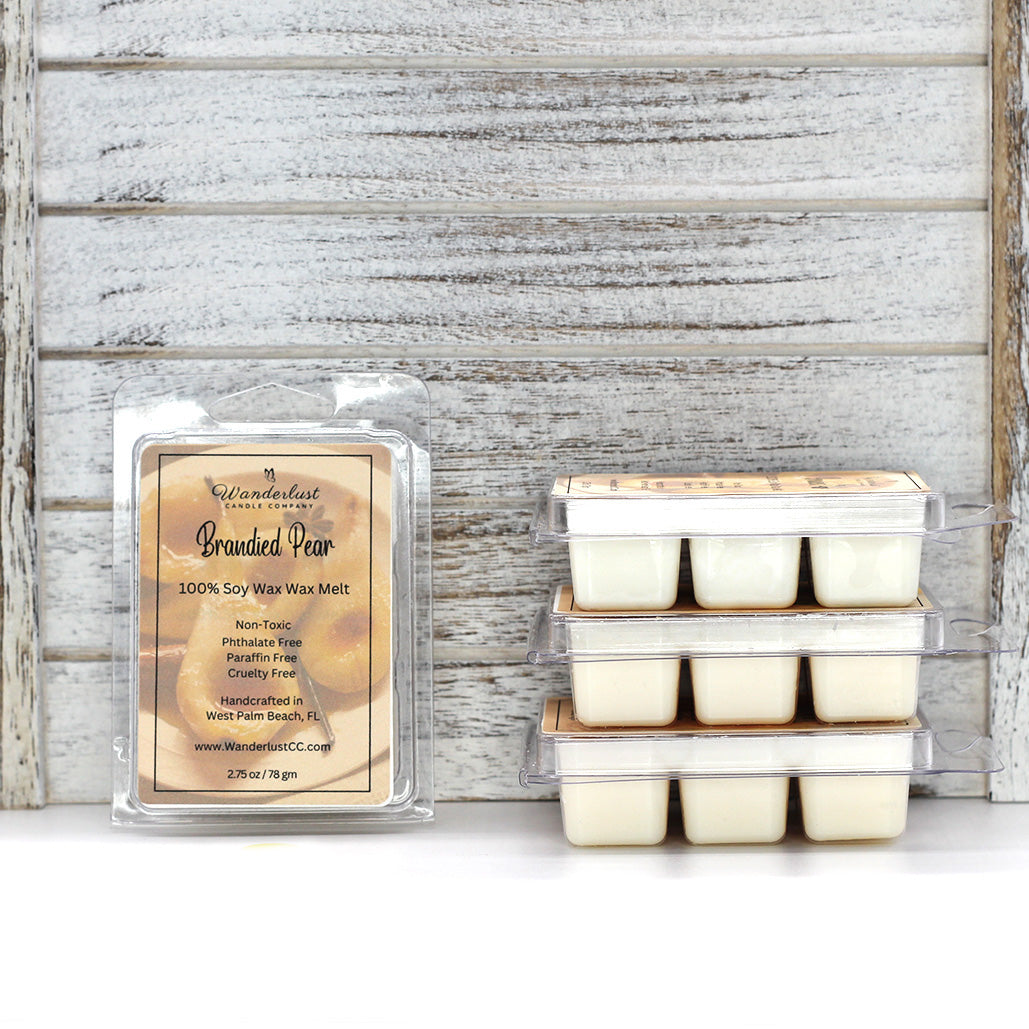 Brandied Pear scented soy wax melts, best soy wax melts