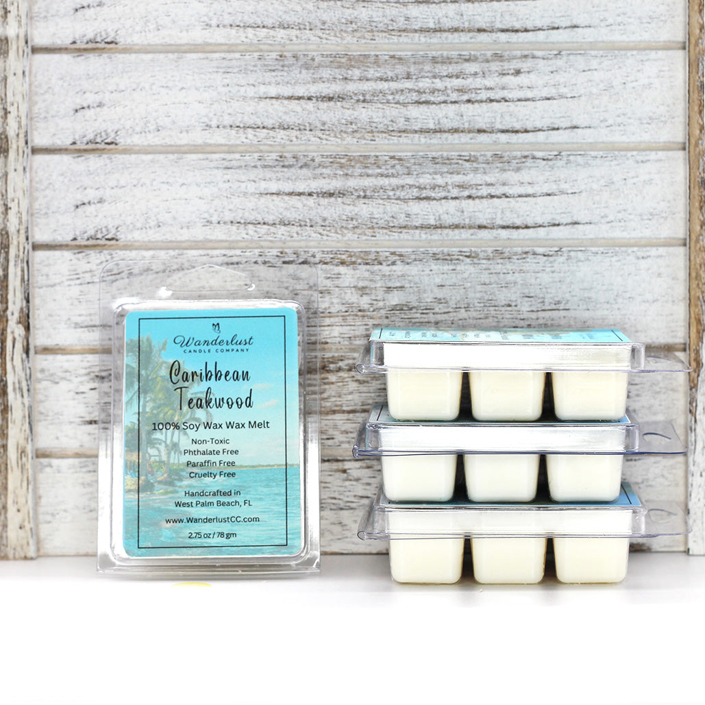 Caribbean Teakwood scented wax melts, best wax melts
