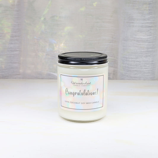 8oz soy candle, scented candle front
