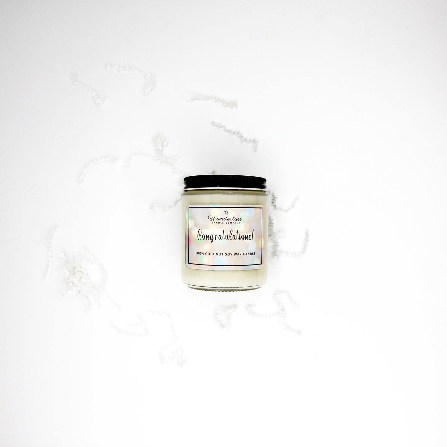 Congratulations Gift Candle, 8oz Soy Candle, Scented Candle, front 2