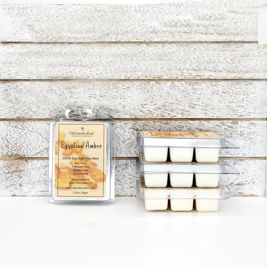 Egyptian Amber scented soy Wax Melt, 100 % soy wax, front  sides, best soy wax melts