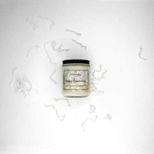 Happy Anniversary Scented Candle for Gift, Soy Candle, Front