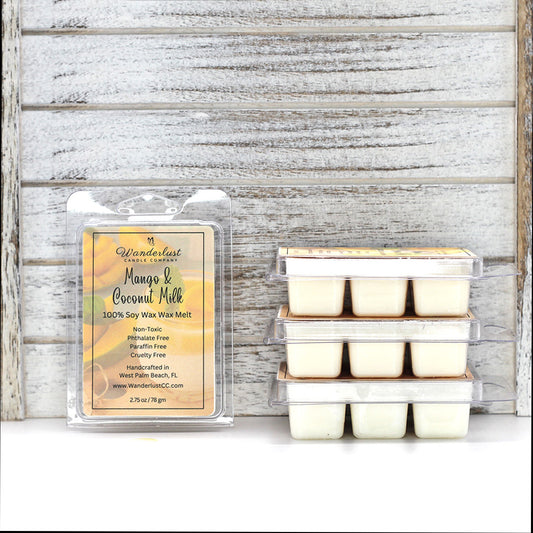 Mango & Coconut Milk scented wax melts,  best scented wax melts