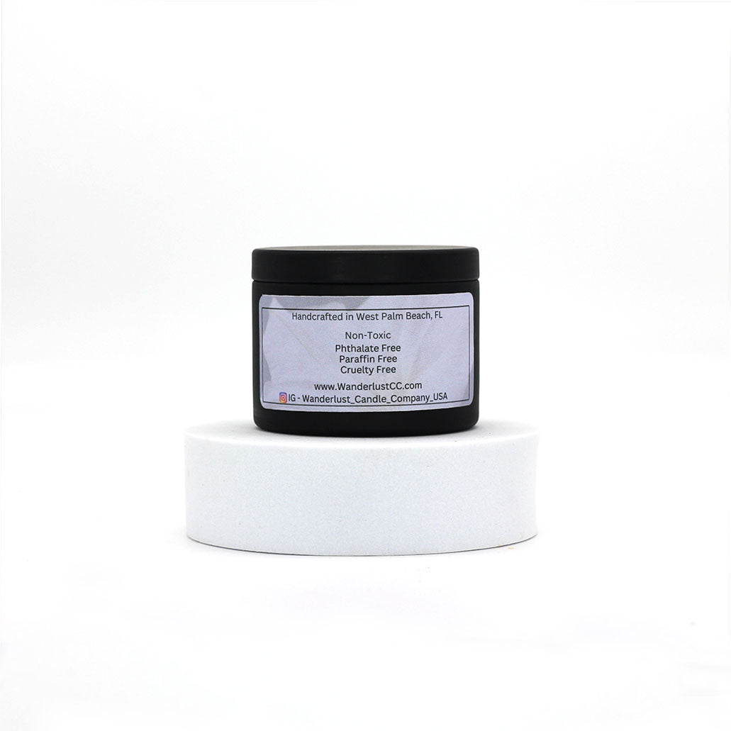 Moonflower Nectar scented candle, soy candle, 4oz tin back