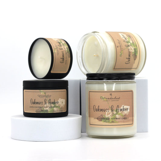 Oakmoss & Amber scented Candles, Group
