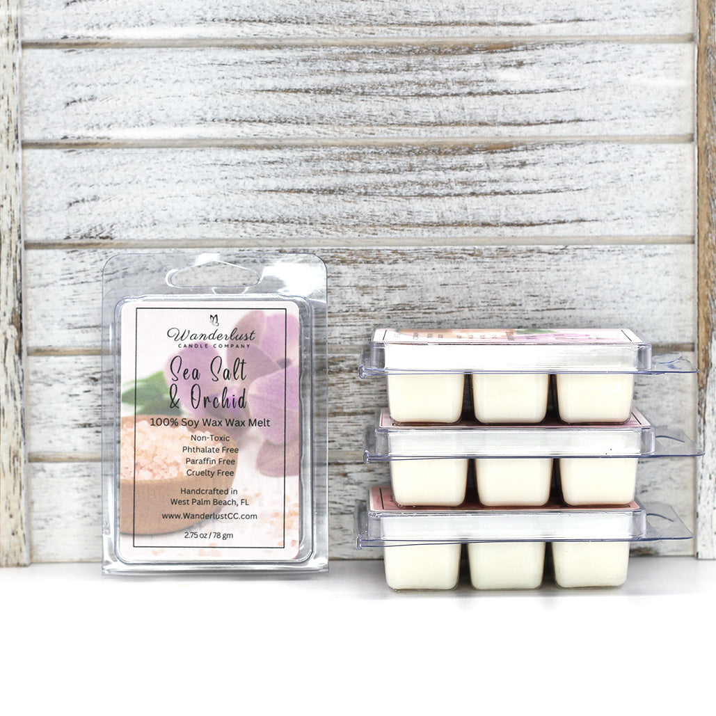 Sea salt & Orchid scented wax melts, best soy wax melts