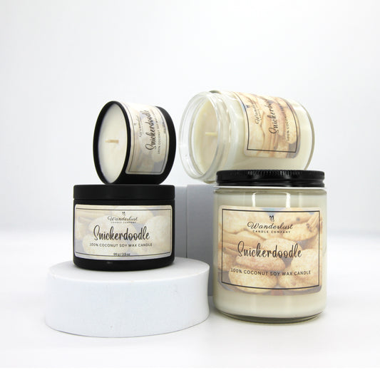Snickerdoodle scented candles, soy candles, group