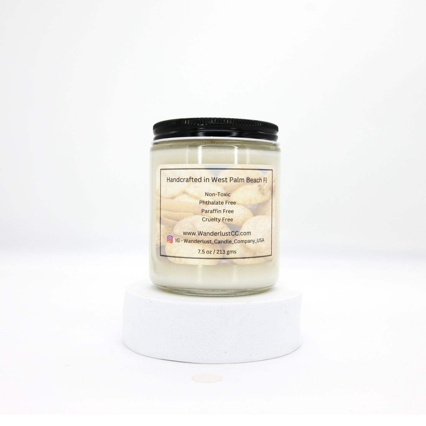 Snickerdoodle scented candle, soy candle, 8oz jar back