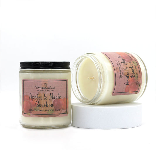 Apples & Maple Bourbon Scented Coconut Soy Wax Candle