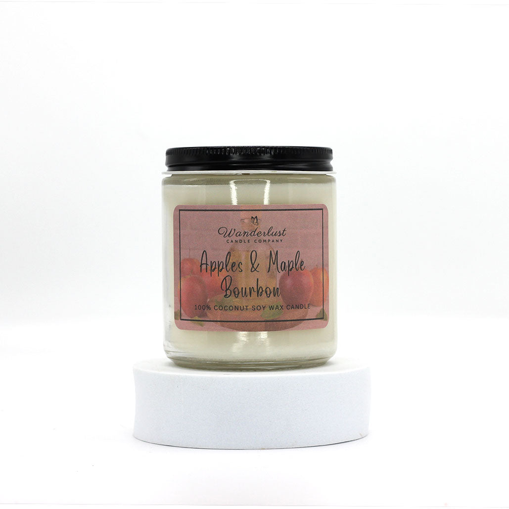 Apples & Maple Bourbon Scented Coconut Soy Wax Candle