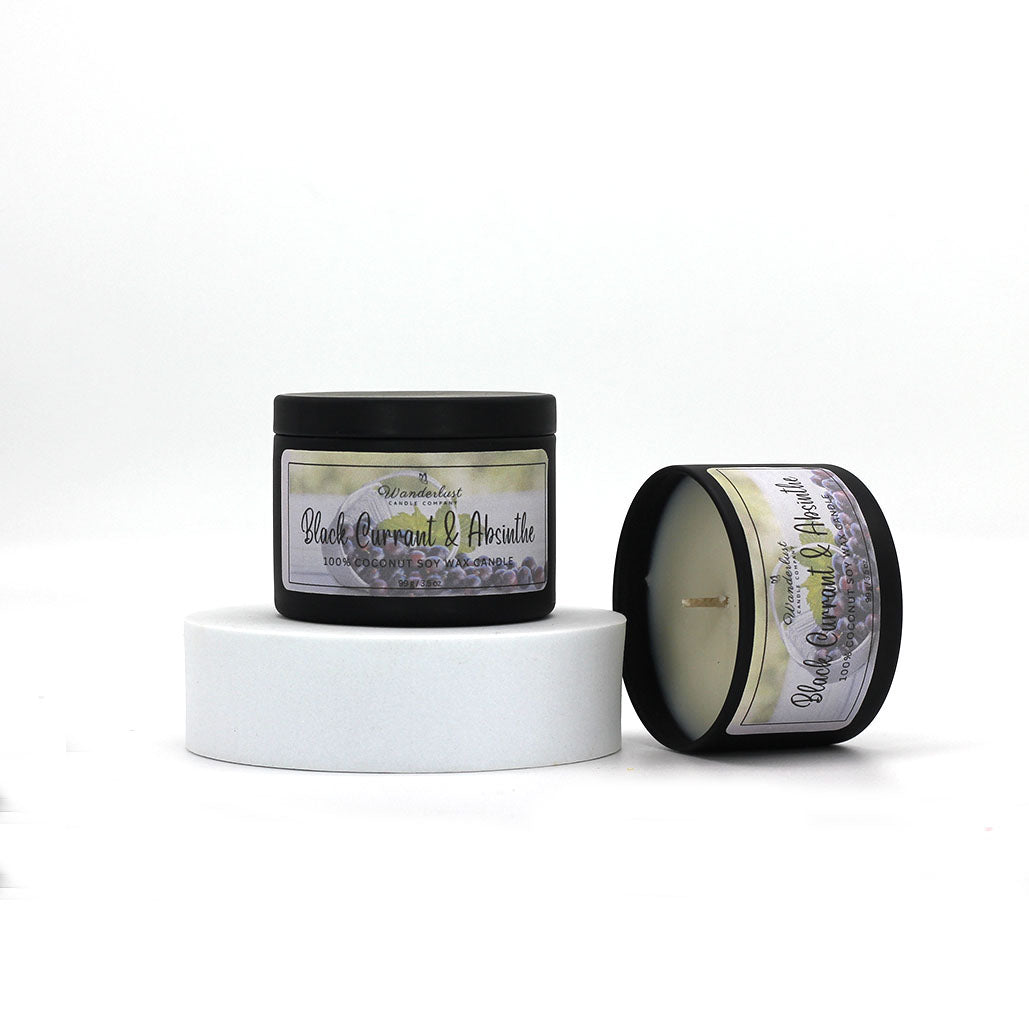 Black Currant & Absinthe Scented Coconut Soy Wax Candle