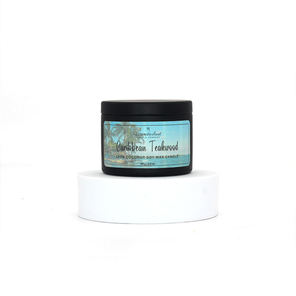 Caribbean Teakwood Scented Coconut Soy Wax Candle