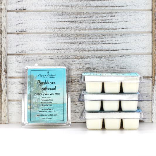 Caribbean Teakwood Scented Soy Wax Melt