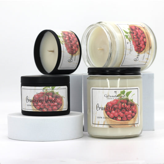 Cranberry Woods Scented Coconut Soy Candle