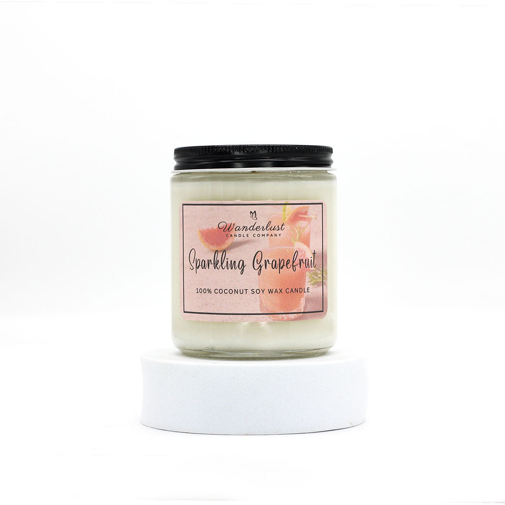 Sparkling Grapefruit Scented Coconut Soy Candle