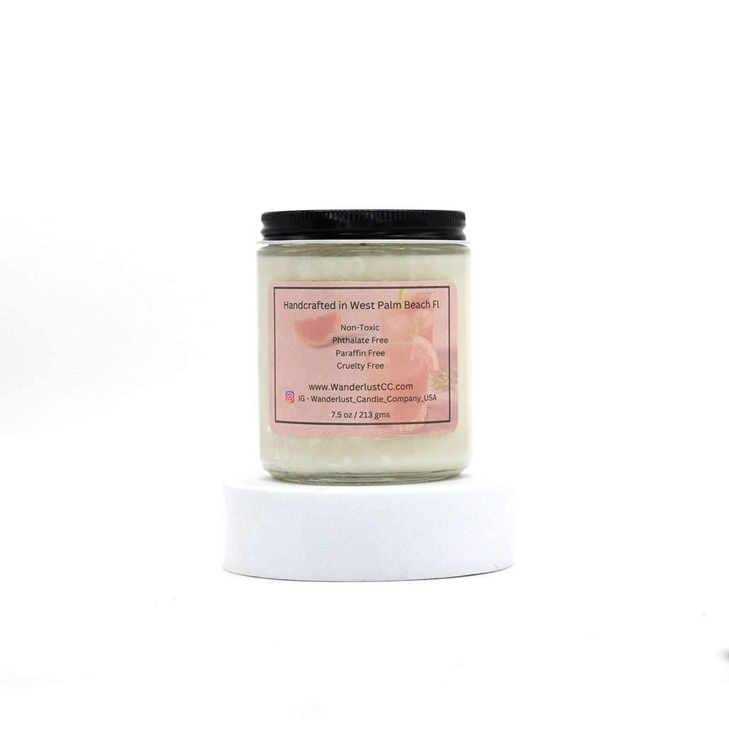 Sparkling Grapefruit Scented Coconut Soy Candle