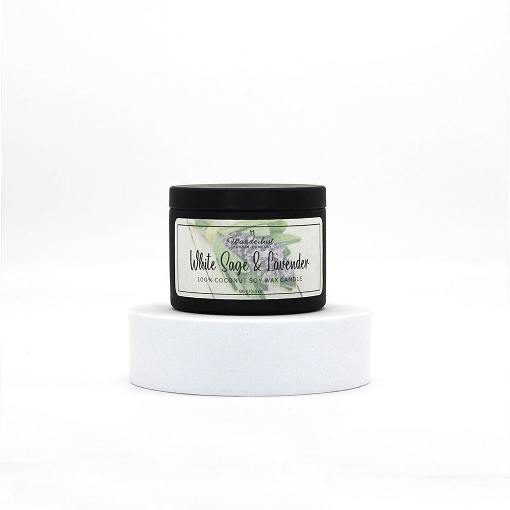 White Sage & Lavender Scented Coconut Soy Wax Candle