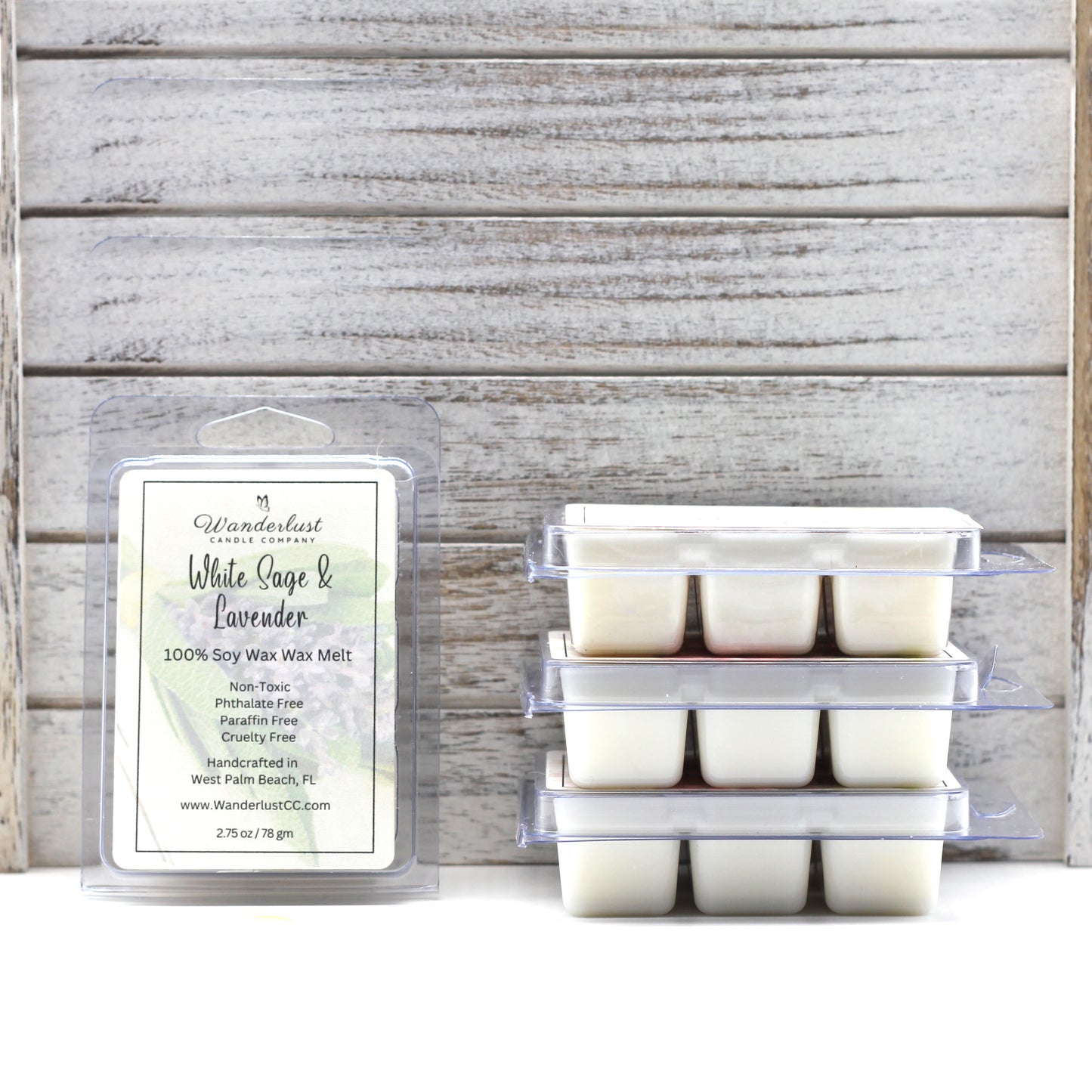 White Sage & Lavender Scented Soy Wax Melt