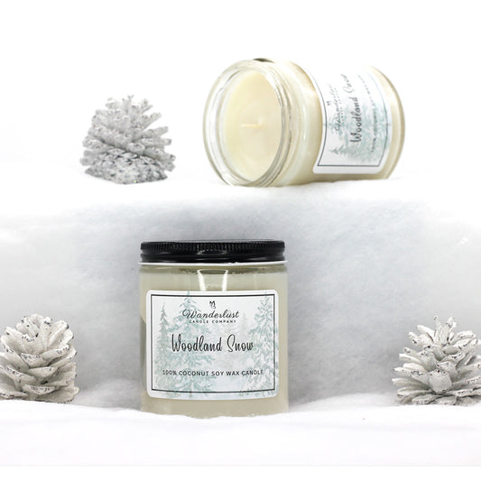 Woodland Snow Scented Coconut Soy Wax Candle